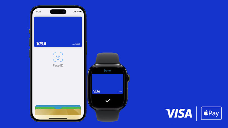 Visa card added to iPhone and Apple Watch