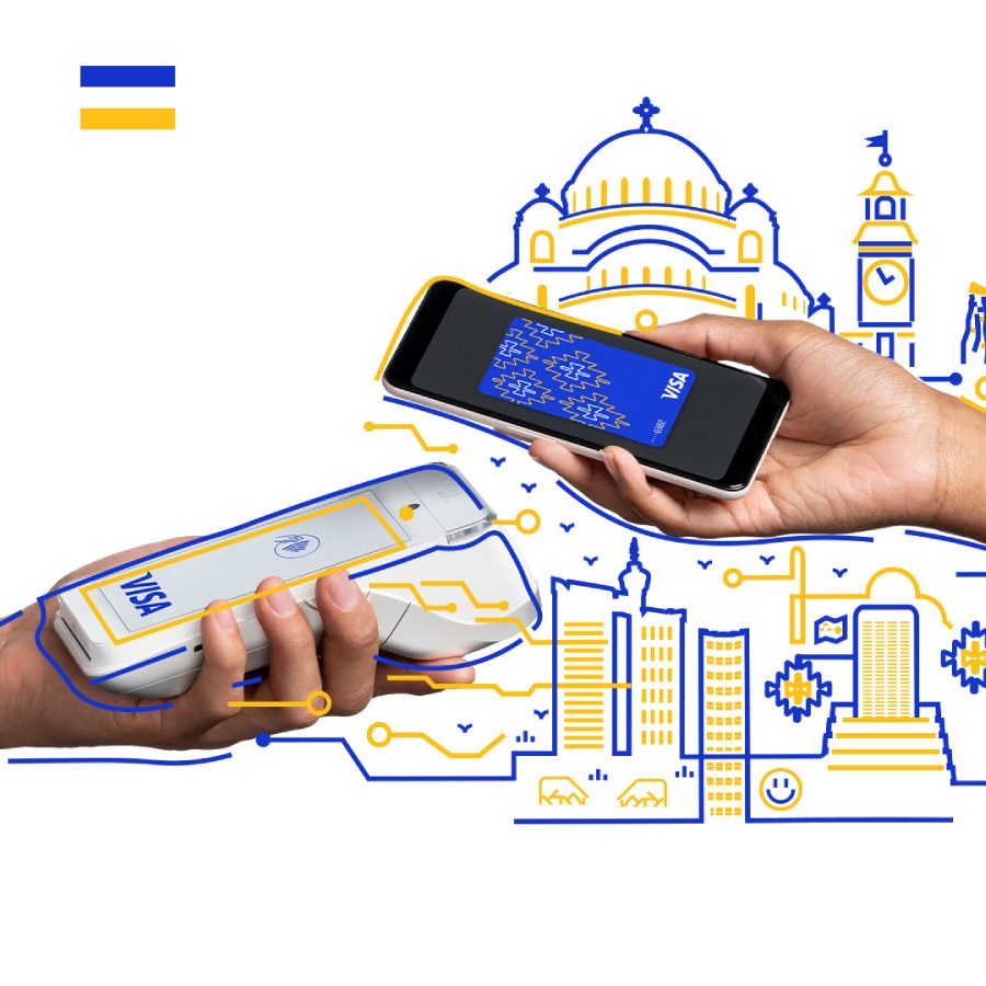 Payment with Visa and mobile POS terminal