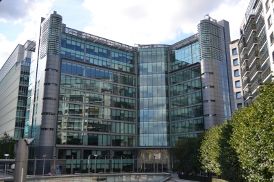 Front view of the Visa London Innovation Center headquarters.