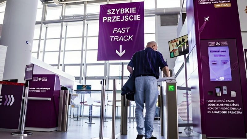 A Fast Track points at the Warsaw Airport (WAW)